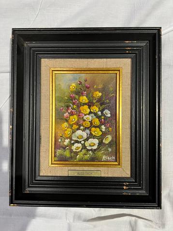 Tack Alice 1909-1990 bloemenschilderij(1982) beschikbaar voor biedingen