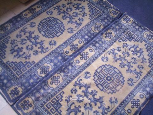 Twee antiek Chinese tapijten - Nice pair China Ningxia Rugs, Antiek en Kunst, Antiek | Tapijten, Tafelkleden en Textiel, Verzenden