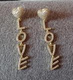 Mooie lange oorbellen, love, my jewellery, Ophalen of Verzenden, Zo goed als nieuw