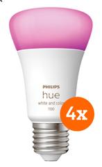 Philips Hue White and Color E27 1100lm 4-pack, Huis en Inrichting, Ophalen of Verzenden, Nieuw, E27 (groot), Gloeilamp