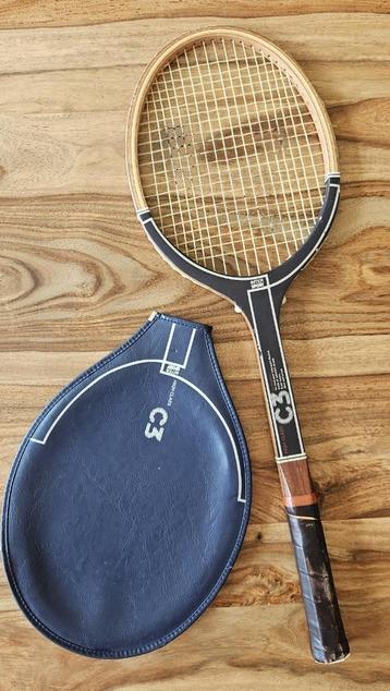 Vintage houten tennisracket Intersport  beschikbaar voor biedingen