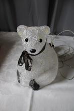 IJsbeer met ledverlichting Wit L 25 cm x Br 21 cm x H 27cm, Diversen, Kerst, Ophalen of Verzenden, Zo goed als nieuw