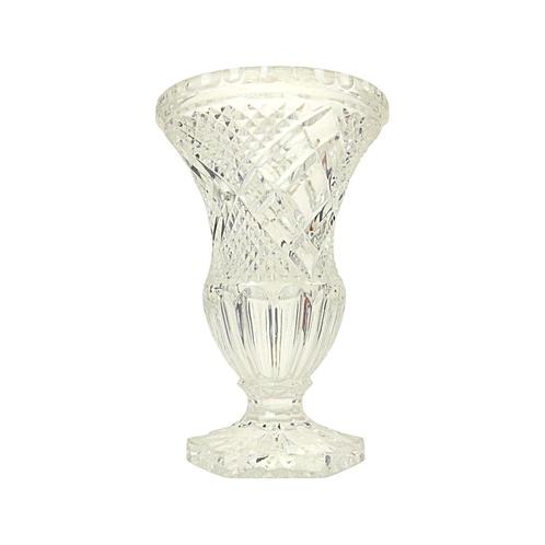Vintage Vaas Boheems Kristal Diamant Patroon Medici 23cm, Huis en Inrichting, Woonaccessoires | Vazen, Gebruikt, Ophalen of Verzenden