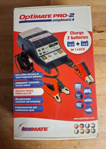 OPTIMATE PRO-2 acculader van Tecmate (nooit gebruikt) beschikbaar voor biedingen
