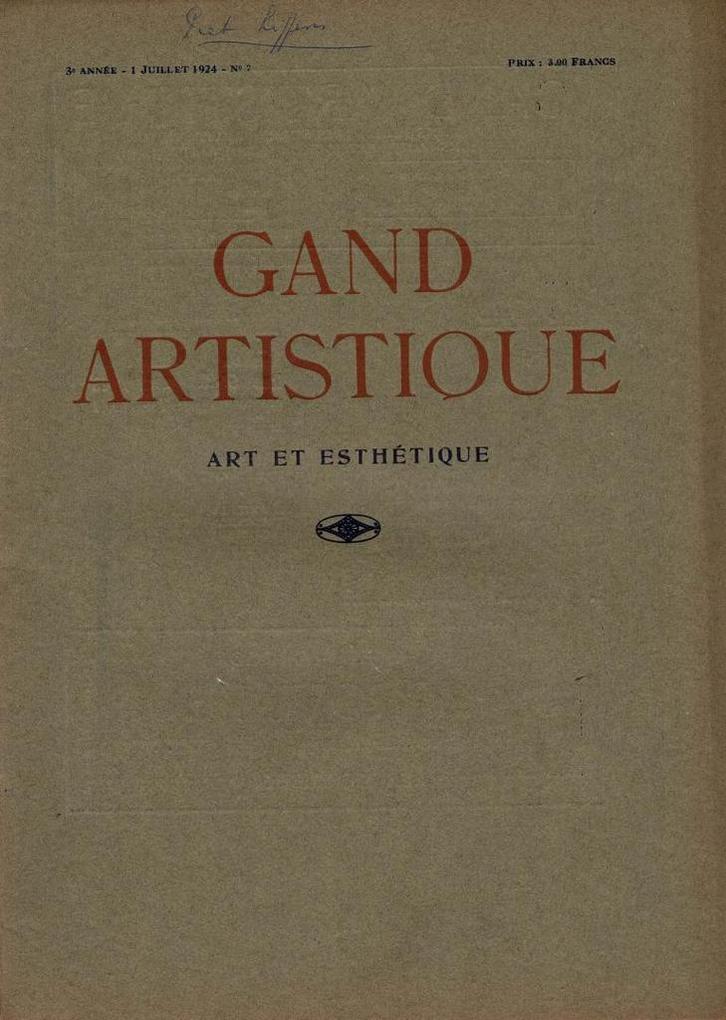 Gand Artistique No 7 Juillet 1924: Piet Lippen, etc., Boeken, Kunst en Cultuur | Beeldend, Gelezen, Ophalen of Verzenden
