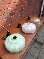 3 antieke hal/hang lampen, Antiek en Kunst, Ophalen of Verzenden