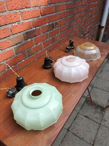 3 antieke hal/hang lampen  beschikbaar voor biedingen