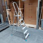Trapje, huishoudtrap, ladder 6 treden, lichtgewicht nr145, Ophalen, Gebruikt, Ladder, Minder dan 2 meter