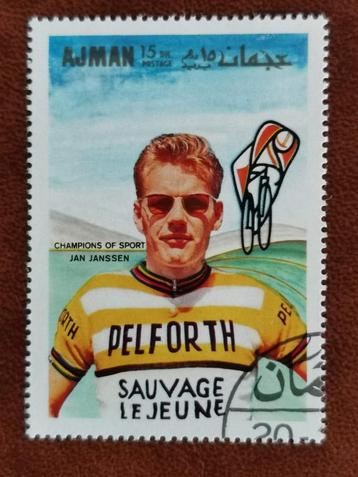 Ajman 1969 - cyclisme - Jan Janssen, Enlèvement ou Envoi, Affranchi