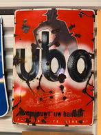 Pneus UBO - grand panneau d'affichage en émail ancien, Enlèvement, Utilisé, Panneau publicitaire