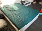 Bed + boxspring + matras, Huis en Inrichting, Ophalen, Gebruikt, Wit, Tweepersoons