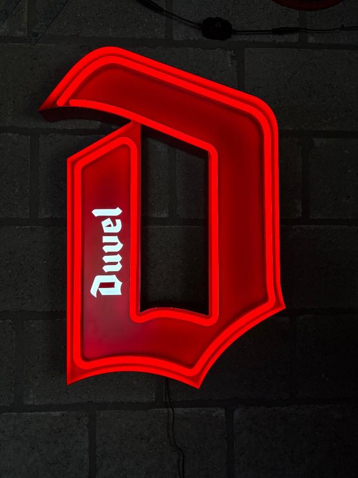 Duvel LED, Verzamelen, Biermerken, Zo goed als nieuw, Reclamebord, Plaat of Schild, Duvel, Ophalen
