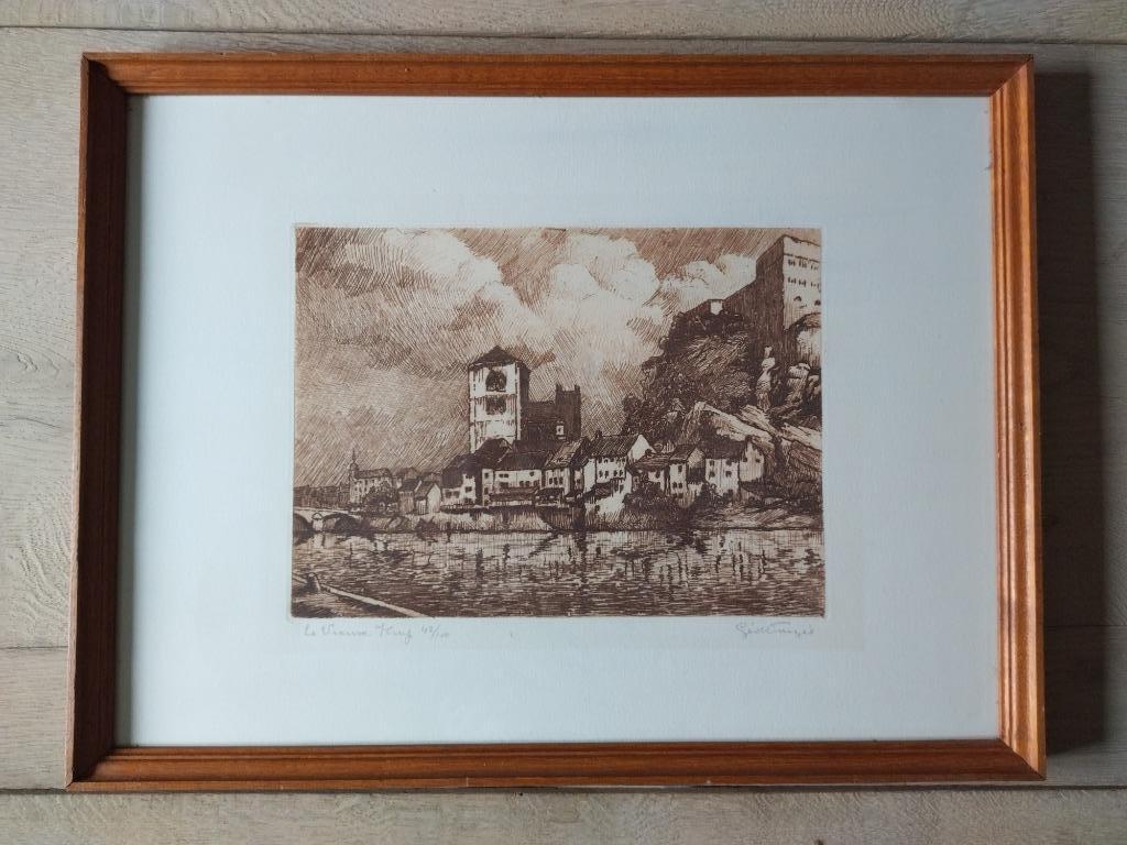 Géo WARZEE, Le Vieux Huy., Antiquités & Art, Art | Eaux-fortes & Gravures, Enlèvement ou Envoi