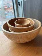 Bamboe serveerschalen set van 5, Maison & Meubles, Accessoires pour la Maison | Plataux & Paniers, Enlèvement, Comme neuf