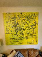 vintage geel schilderij gesigneerd Chupin, Antiek en Kunst, Ophalen of Verzenden