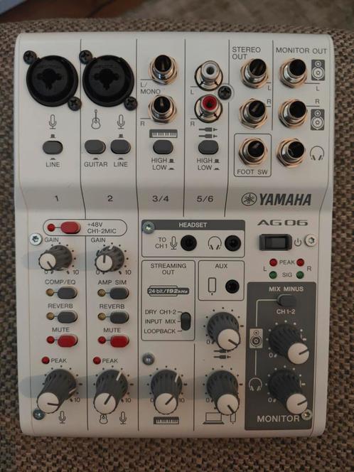 Yamaha AG06 mk II, Muziek en Instrumenten, Mengpanelen, Zo goed als nieuw, Ophalen of Verzenden
