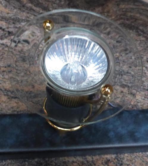 Massive - Plafondlamp incl. 3 spots & 2 nieuwe reservespots, Huis en Inrichting, Lampen | Plafondlampen, Zo goed als nieuw, Glas