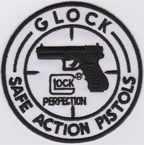 Glock Safe Action Pistols stoffen opstrijk patch embleem, Verzamelen, Kleding en Patronen, Nieuw, Verzenden