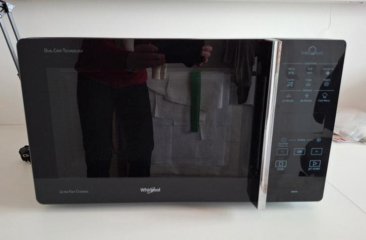 Combi microgolfoven Whirlpool, Elektronische apparatuur, Microgolfovens, Gebruikt, Vrijstaand, Combi-microgolfoven, 45 tot 60 cm