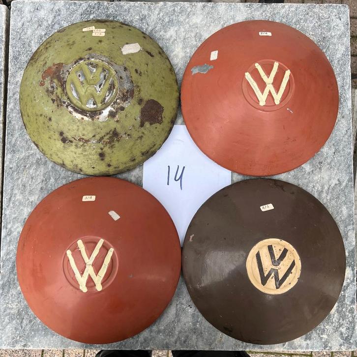 VW wieldoppen van verchroomd staal, model 65 Beetle T1 T2 KG, Auto diversen, Wieldoppen, Gebruikt, Ophalen of Verzenden