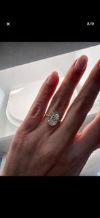 Gouden ring met diamant (documenten aanwezig), Handtassen en Accessoires, Ringen, Ophalen, Nieuw, Met edelsteen, Dame