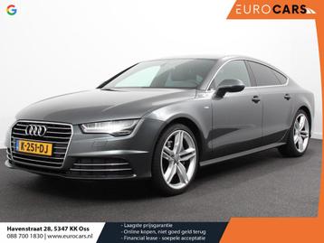 Audi A7 Sportback 2.0 TFSI 251pk Automaat S-Line Navigatie A, Auto's, Audi, Berline, Elektrische ramen, Zilver of Grijs, A7