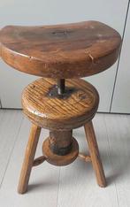 Antiek verstelbaar houten kruk met mooie patine 1880-1920, Antiek en Kunst, Ophalen
