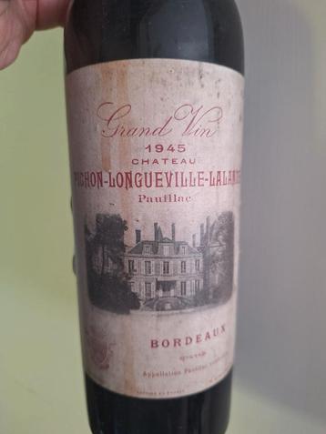 LEGE fles 1945 (!) "Chateau Pichon-Longueville-Lalande", Ophalen of Verzenden, Zo goed als nieuw