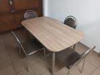 Eettafel met vier stoelen, Ophalen, Gebruikt, Eikenhout, Vier personen