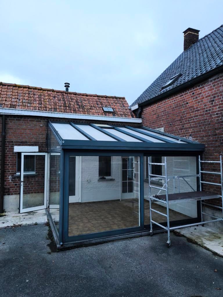 Veranda met dubbel glas, veranda en sluitbare deur, Jardin & Terrasse, Verrières, Utilisé, Véranda, Enlèvement