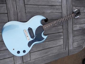 Harley Benton SG Jr. Pelham Blue met upgrades beschikbaar voor biedingen