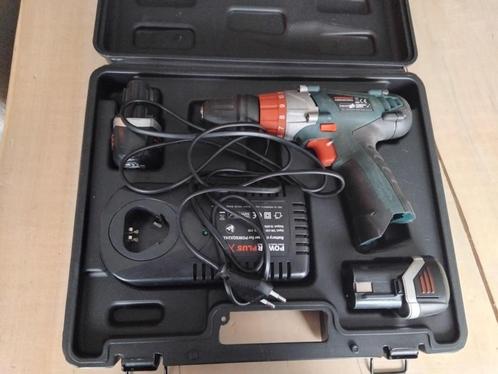 accu schroefmachine powerplus XQ met oplader en 2 batterijen, Doe-het-zelf en Bouw, Gereedschap | Boormachines, Zo goed als nieuw