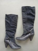 dameslaarzen donkerblauw maat 38, Enlèvement ou Envoi, Porté, Bottes hautes, Bleu