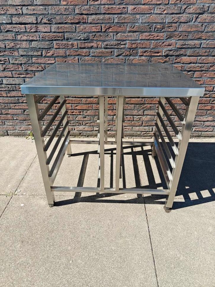 RVS onderstel / werktafel -> professionele uitvoering, Zakelijke goederen, Horeca | Meubilair en Inrichting, Gebruikt, Ophalen