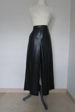 Faux lederen brede broek - Luciana- Max Mara - M, Maat 38/40 (M), Zwart, Max Mara, Nieuw