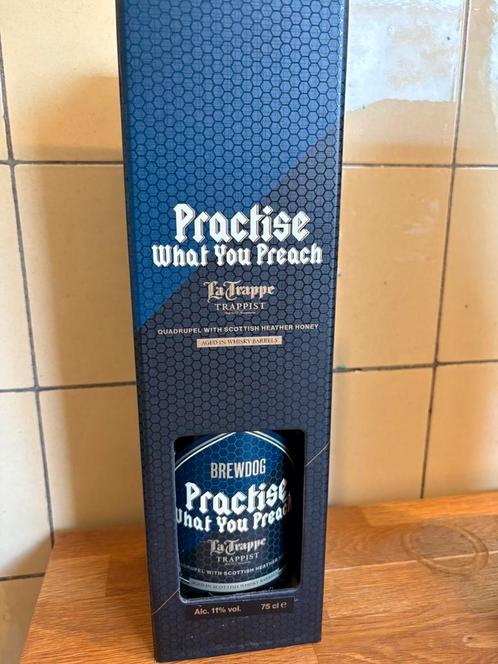 La trappe Brewdog trappist Practise what you preach oak aged, Verzamelen, Biermerken, Nieuw, Flesje(s), La Trappe, Ophalen of Verzenden