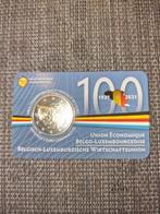 2 euromunt België 2021 ‘100 jaar BLEU’ BU in coincard FR, 2 euro, België, Losse munt, Verzenden
