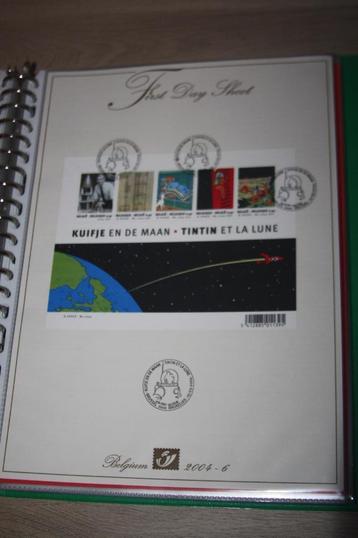 Kuifje en de maan , First Day Sheet 2004 ; afstempeling