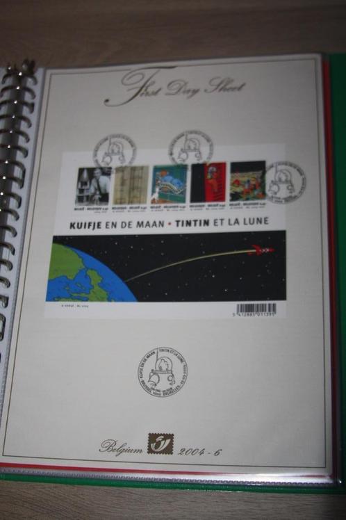 Kuifje en de maan , First Day Sheet 2004 ; afstempeling, Verzamelen, Stripfiguren, Nieuw, Overige typen, Kuifje, Ophalen of Verzenden