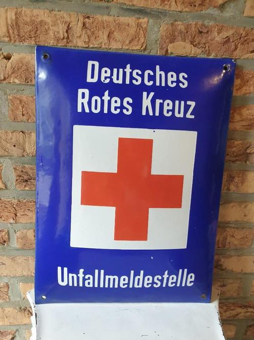 Emaille Bord Reclamebord Deutsches Rotes Kreuz 28cm x 40cm, Collections, Marques & Objets publicitaires, Utilisé, Panneau publicitaire