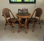 Vintage Parijse bistro set - tafel + 2 stoelen, Huis en Inrichting, Ophalen, Zo goed als nieuw