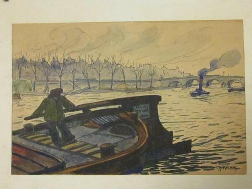 VICTOR MARECHAL - Encre originale Paris - Fauvisme 1910, Antiek en Kunst, Kunst | Tekeningen en Fotografie, Ophalen of Verzenden