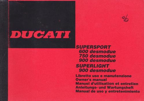 Ducati Supersport 600, 750, 900 & Super Light 900 Owners-Man, Motoren, Handleidingen en Instructieboekjes, Ducati, Ophalen of Verzenden