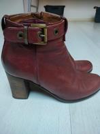 Korte laarsjes in bordeaux leder, Kleding | Dames, Overige kleuren, Lage of Enkellaarzen, Sergio turri, Ophalen of Verzenden