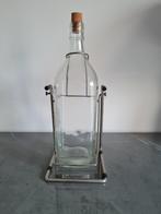 vintage kantelbare flessenhouder met grote fles - uniek, Verzamelen, Ophalen of Verzenden