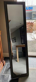 Staande houten spiegel, Huis en Inrichting, Woonaccessoires | Spiegels, Ophalen, Minder dan 50 cm, Gebruikt, 150 tot 200 cm