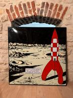 Plaque émaillée Tintin lune Grand modèle 1M, Verzamelen, Ophalen, Kuifje, Zo goed als nieuw