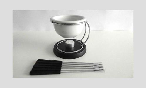 fondue set met waxine licht, Electroménager, Fondue, Neuf, Service à fondue, Bougie chauffe-plat, Enlèvement ou Envoi