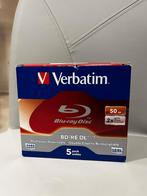 Verbatim BD-RE DL 50 GB 2x Blu-Ray, pakket van 5, Nieuw, Ophalen of Verzenden, Dubbelzijdig, Blu-ray