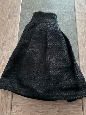 Minijupe noire en tweed pailletté Goelia taille 34, Enlèvement ou Envoi, Au-dessus du genou, Comme neuf, Taille 34 (XS) ou plus petite